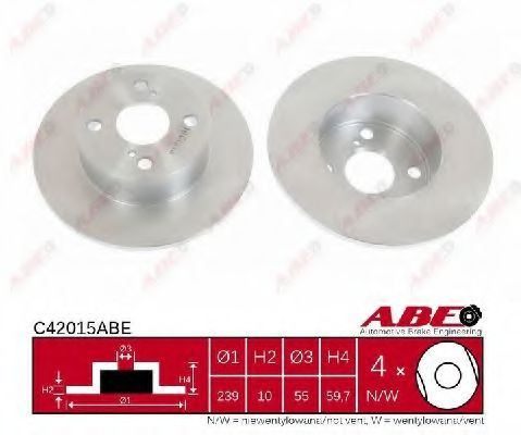 Disc frana TOYOTA COROLLA Hatchback (E11) (1997 - 2002) ABE C42015ABE piesa NOUA