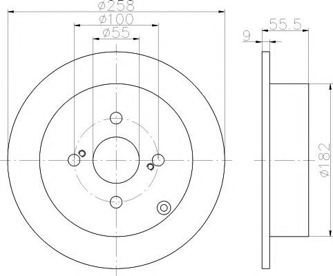 Disc frana TOYOTA COROLLA Limuzina (E12J, E12T) (2001 - 2008) TEXTAR 92126103 piesa NOUA