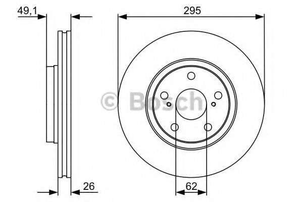 Disc frana TOYOTA COROLLA Limuzina (E15) (2006 - 2016) BOSCH 0 986 479 560 piesa NOUA