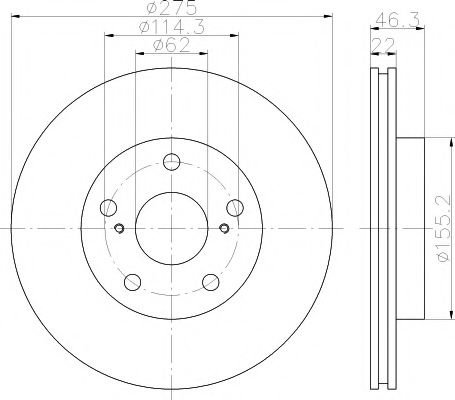 Disc frana TOYOTA COROLLA Limuzina (NRE18, ZRE17, ZRE18, NDE18) (2013 - 2016) TEXTAR 92163803 piesa ...