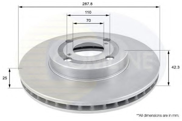 Disc frana TOYOTA COROLLA Verso (ZDE12, CDE12) (2001 - 2004) COMLINE ADC01107V piesa NOUA