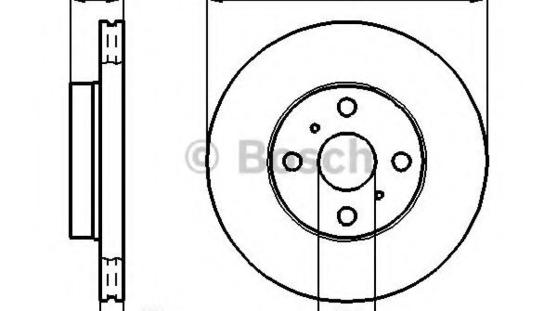 Disc frana TOYOTA COROLLA Wagon (E11) (1997 - 2001) BOSCH 0 986 478 578 piesa NOUA