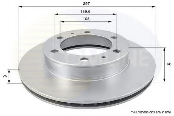 Disc frana TOYOTA HILUX III pick-up (KUN, TGN, LAN, GGN) (2004 - 2016) COMLINE ADC01169V piesa NOUA