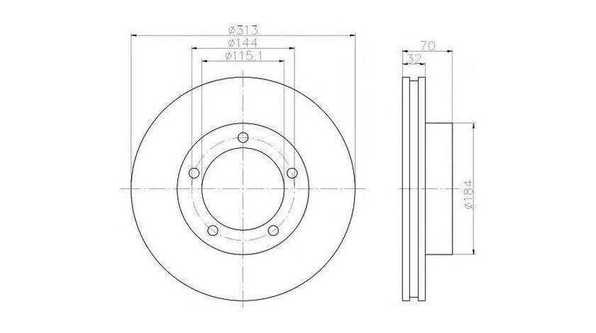 Disc frana Toyota LAND CRUISER 90 (_J9_) 1995-2016 #2 0986479567