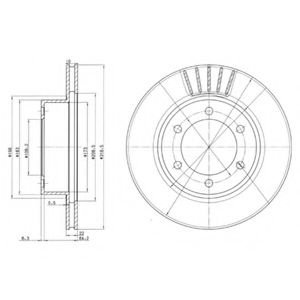 Disc frana TOYOTA LAND CRUISER 90 (J9) (1995 - 2016) DELPHI BG3535 piesa NOUA