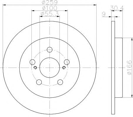 Disc frana TOYOTA PRIUS (ZVW5) (2015 - 2016) TEXTAR 92224003 piesa NOUA