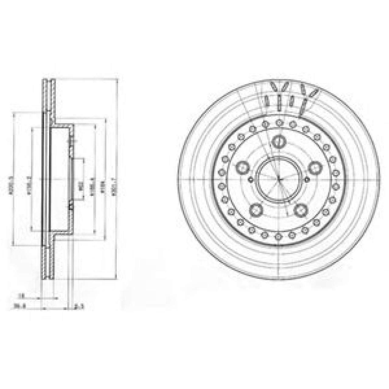 Disc frana TOYOTA RAV 4 I (SXA1) (1994 - 2000) DELPHI BG3536 piesa NOUA