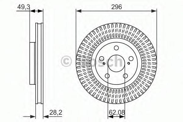 Disc frana TOYOTA RAV 4 III (ACA3, ACE, ALA3, GSA3, ZSA3) (2005 - 2016) BOSCH 0 986 479 768 piesa NOUA