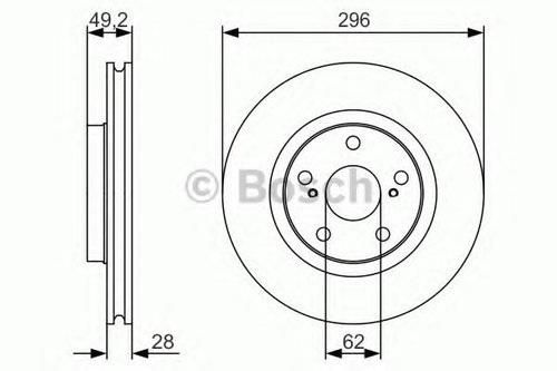 Disc frana TOYOTA RAV 4 III (ACA3, ACE, ALA3, GSA3, ZSA3) (2005 - 2016) BOSCH 0 986 479 S22 piesa NO...