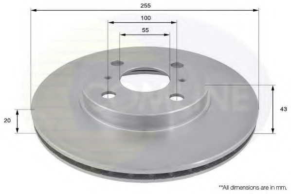 Disc frana TOYOTA YARIS VERSO (NLP2, NCP2) (1999 - 2005) COMLINE ADC0194V piesa NOUA