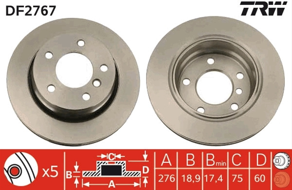 Disc Frana Trw Bmw DF2767