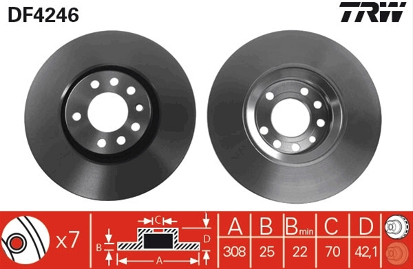 Disc Frana Trw Opel DF4246