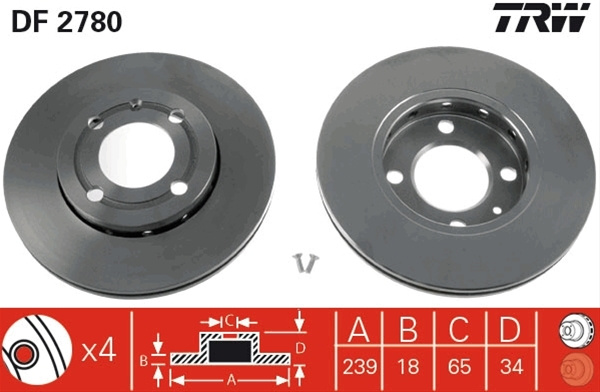 Disc Frana Trw Seat DF2780