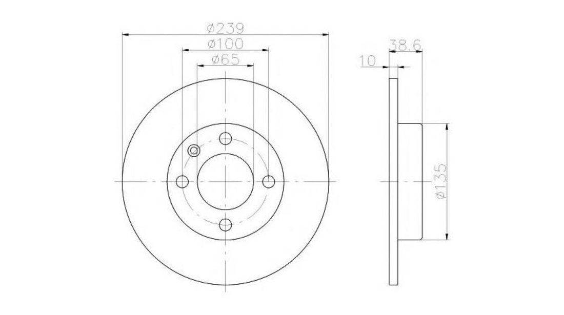 Disc frana Volkswagen VW DERBY (86C, 80) 1981-1984 #2 08263130