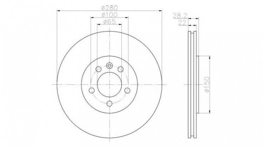 Disc frana Volkswagen VW GOLF Mk III (1H1) 1991-1998 #2 09557010