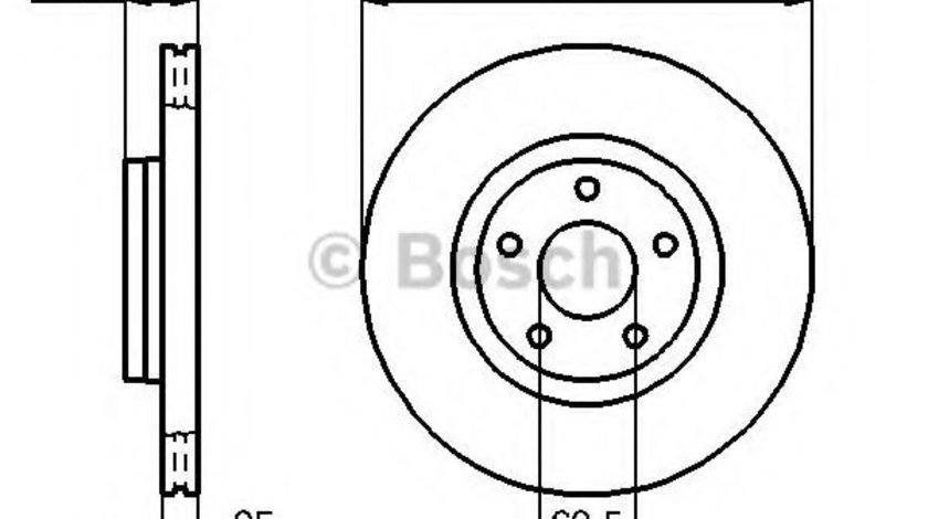 Disc frana VOLVO C30 (2006 - 2012) BOSCH 0 986 479 C52 piesa NOUA