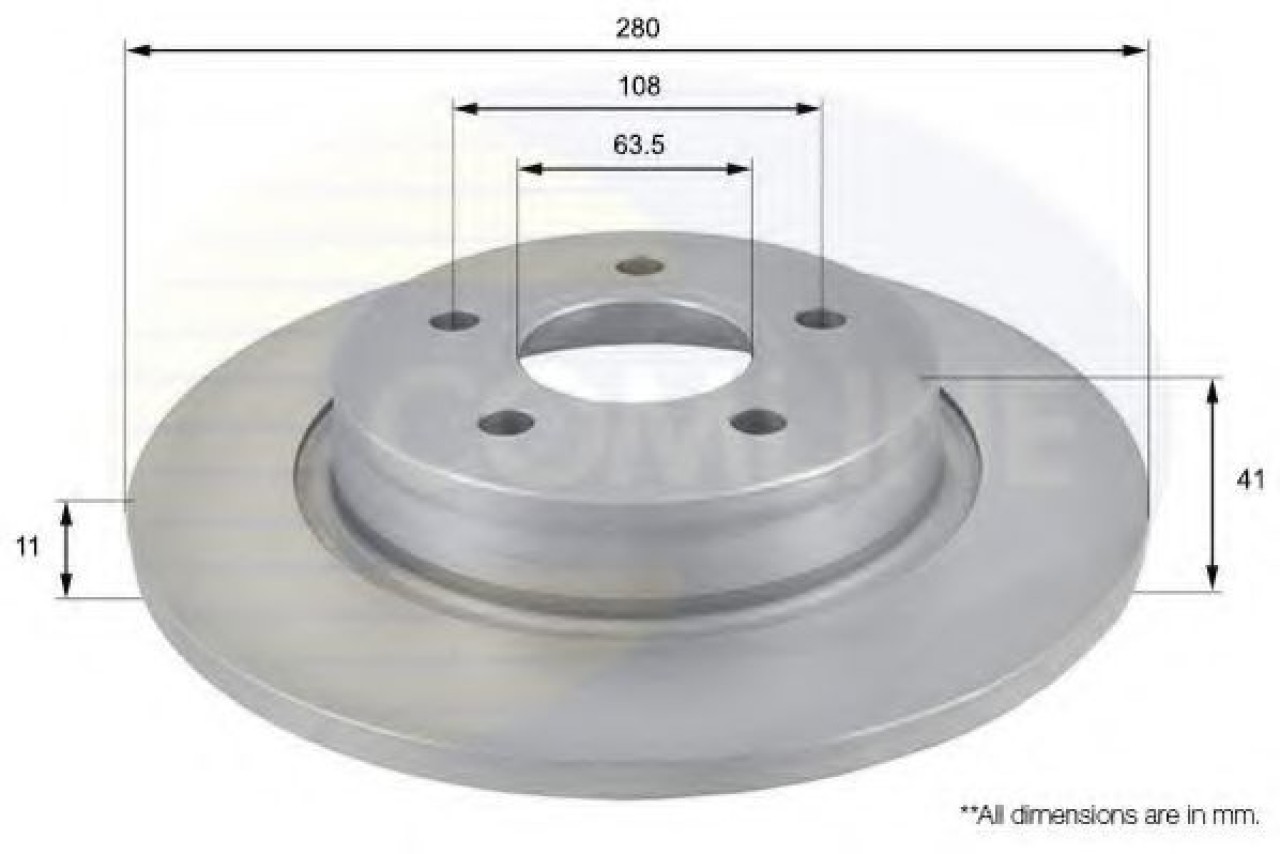 Disc frana VOLVO S40 II (MS) (2004 - 2016) COMLINE ADC1229 piesa NOUA