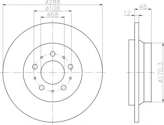 Disc frana VOLVO S60 I (2000 - 2010) TEXTAR 92100703 piesa NOUA