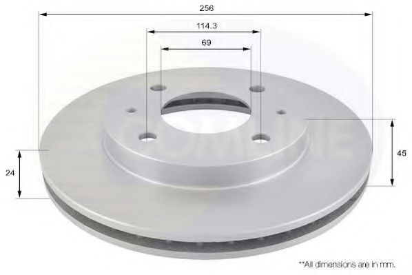 Disc frana VOLVO V40 Combi (VW) (1995 - 2004) COMLINE ADC0333V piesa NOUA