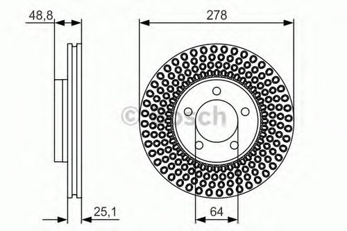 Disc frana VOLVO V40 Hatchback (2012 - 2016) BOSCH 0 986 479 699 piesa NOUA