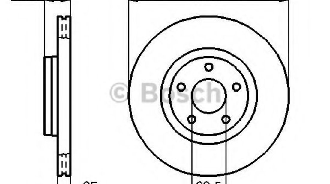 Disc frana VOLVO V50 (MW) (2004 - 2016) BOSCH 0 986 479 171 piesa NOUA