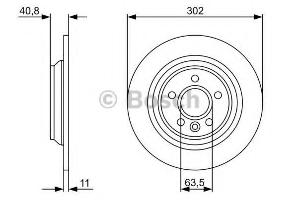 Disc frana VOLVO V60 (2010 - 2016) BOSCH 0 986 479 397 piesa NOUA