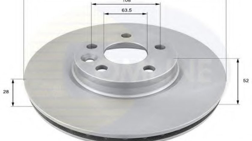 Disc frana VOLVO V70 III (BW) (2007 - 2016) COMLINE ADC1237V piesa NOUA