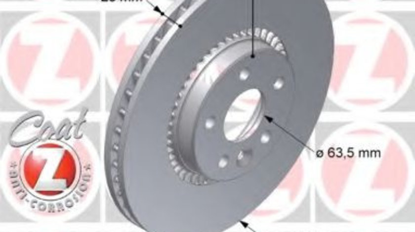 Disc frana VOLVO V70 III (BW) (2007 - 2016) ZIMMERMANN 610.3711.20 piesa NOUA