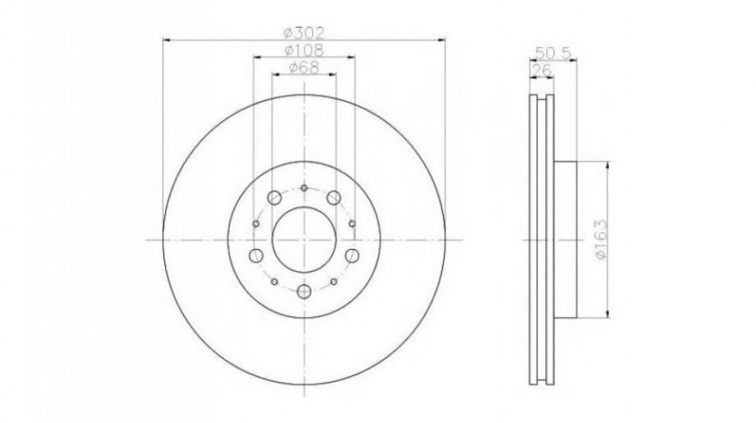 Disc frana Volvo V70 (LV) 1996-2000 #2 09864210