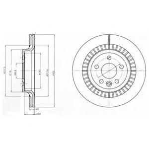 Disc frana VOLVO XC60 (2008 - 2016) DELPHI BG4270 piesa NOUA