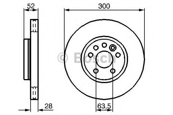 Disc frana VOLVO XC70 II (2007 - 2016) BOSCH 0 986 479 261 piesa NOUA