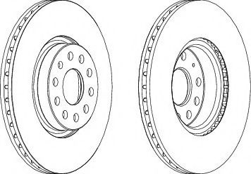 Disc frana VW BEETLE Cabriolet (5C7) (2011 - 2016) FERODO DDF1305 piesa NOUA