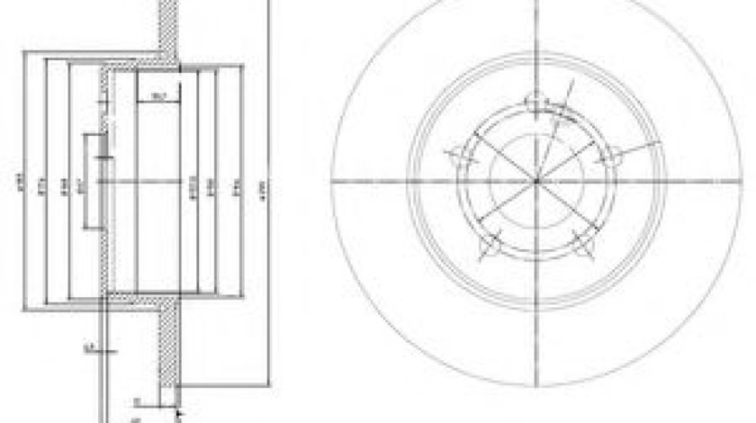 Disc frana VW BORA (1J2) (1998 - 2005) DELPHI BG3208C piesa NOUA