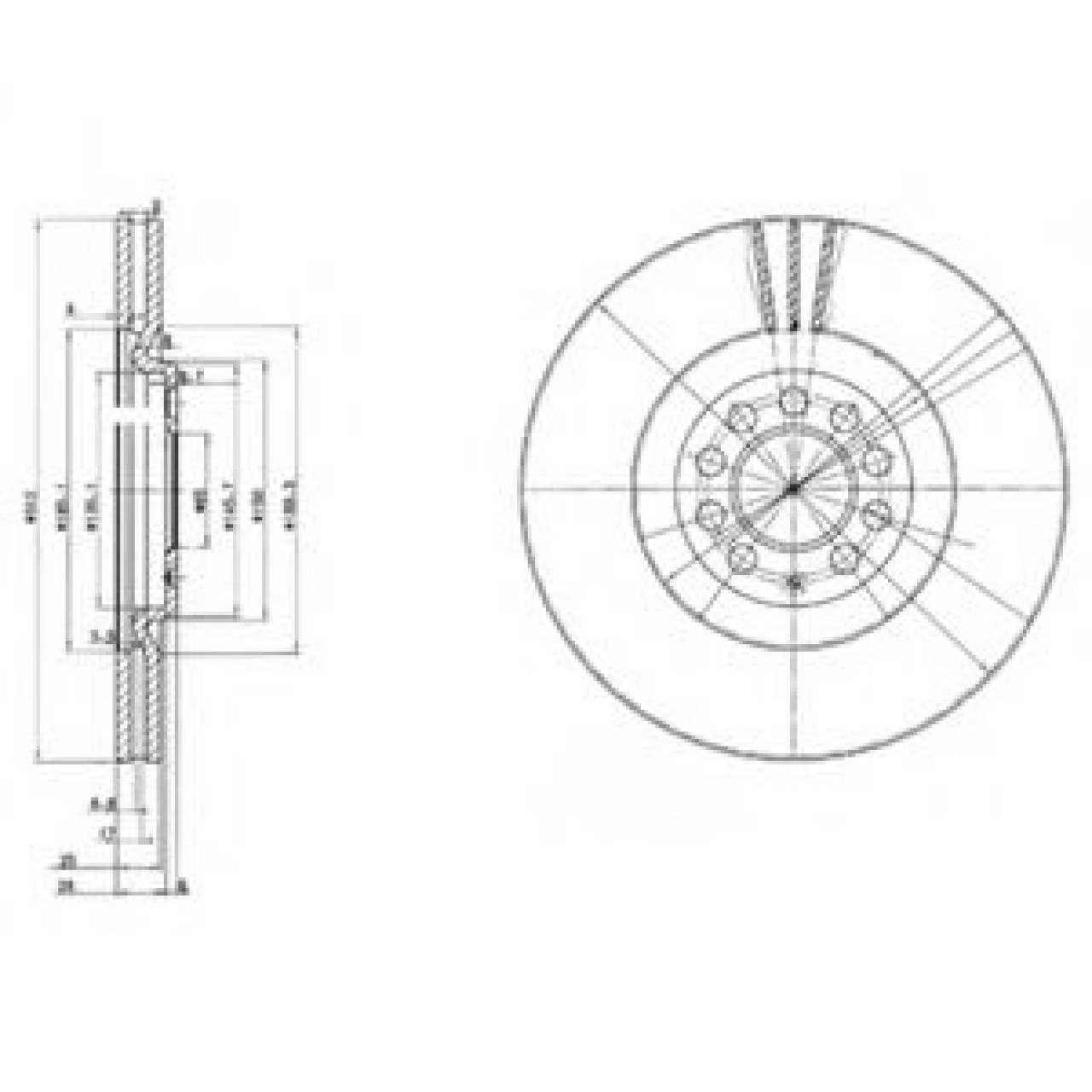 Disc frana VW BORA (1J2) (1998 - 2005) DELPHI BG3528 piesa NOUA