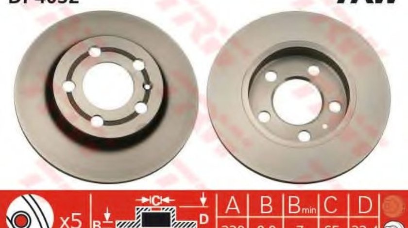 Disc frana VW BORA (1J2) (1998 - 2005) TRW DF4052 piesa NOUA