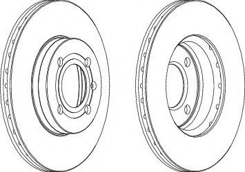 Disc frana VW CADDY II Caroserie (9K9A) (1995 - 2004) FERODO DDF207 piesa NOUA