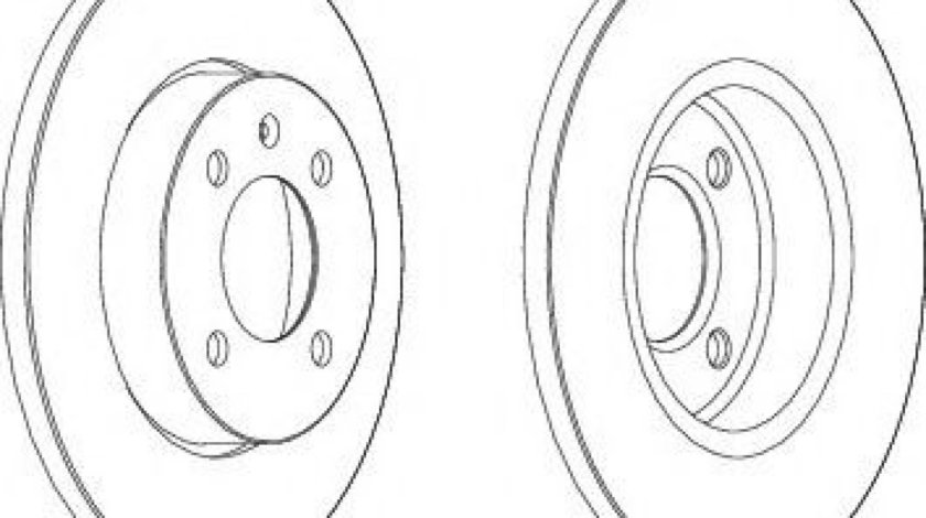 Disc frana VW CADDY II Caroserie (9K9A) (1995 - 2004) FERODO DDF205 piesa NOUA