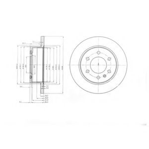 Disc frana VW CRAFTER 30-35 bus (2E) (2006 - 2016) DELPHI BG4033 piesa NOUA