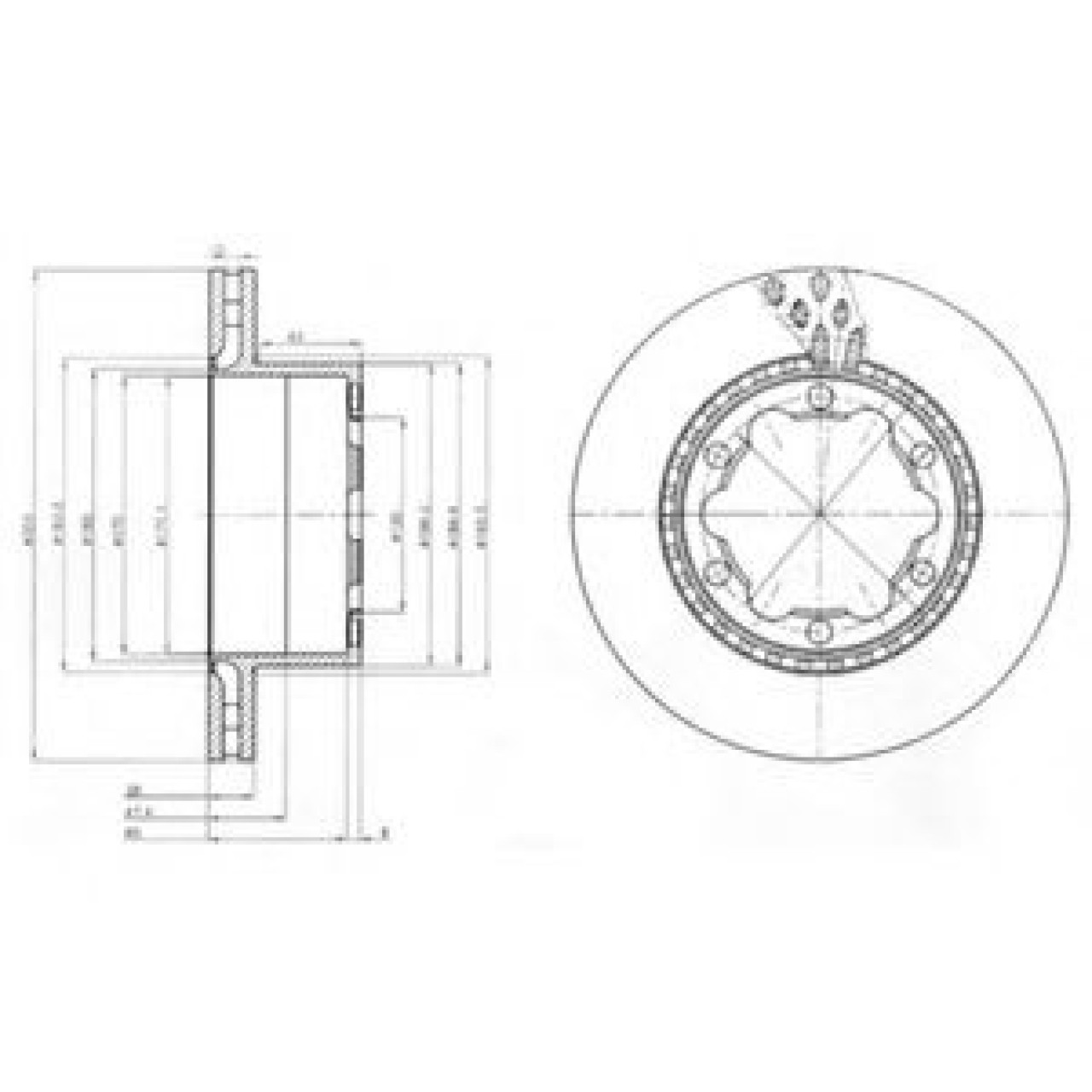 Disc frana VW CRAFTER 30-50 platou / sasiu (2F) (2006 - 2016) DELPHI BG9015 piesa NOUA