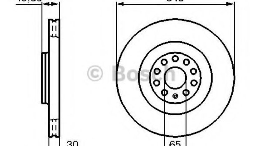 Disc frana VW EOS (1F7, 1F8) (2006 - 2016) BOSCH 0 986 479 B87 piesa NOUA