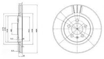 Disc frana VW GOLF III (1H1) (1991 - 1998) DELPHI ...