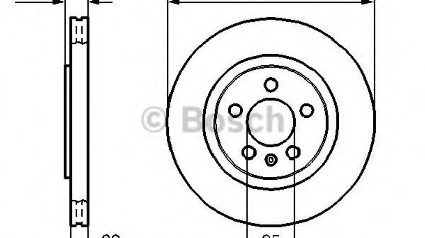 Disc frana VW GOLF III Variant (1H5) (1993 - 1999) BOSCH 0 986 478 542 piesa NOUA