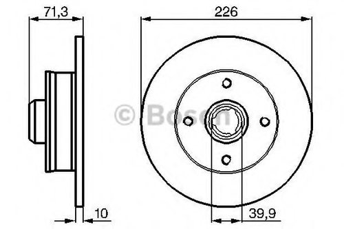 Disc frana VW GOLF III Variant (1H5) (1993 - 1999) BOSCH 0 986 478 331 piesa NOUA