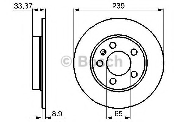 Disc frana VW GOLF IV (1J1) (1997 - 2005) BOSCH 0 986 478 481 piesa NOUA