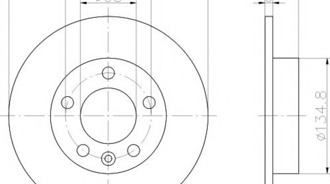 Disc frana VW GOLF IV Variant (1J5) (1999 - 2006) HELLA PAGID 8DD 355 105-411 piesa NOUA