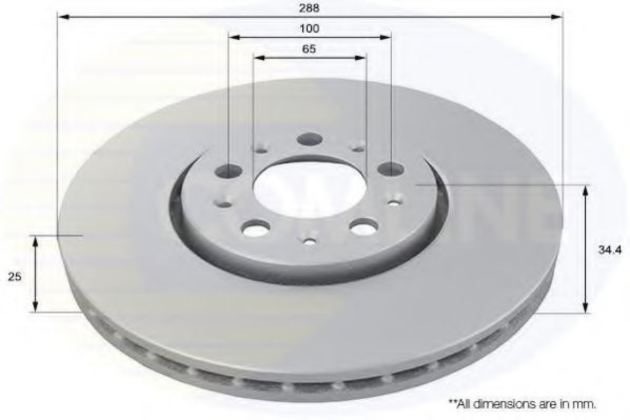 Disc frana VW GOLF IV Variant (1J5) (1999 - 2006) COMLINE ADC1420V piesa NOUA