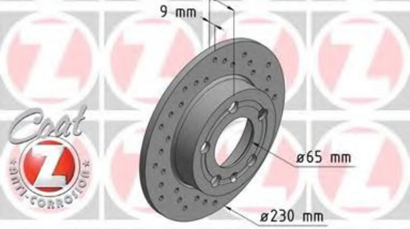 Disc frana VW GOLF IV Variant (1J5) (1999 - 2006) ZIMMERMANN 100.1236.52 piesa NOUA