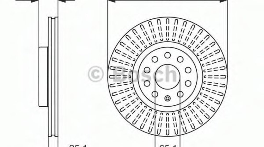 Disc frana VW GOLF V (1K1) (2003 - 2009) BOSCH 0 986 479 932 piesa NOUA