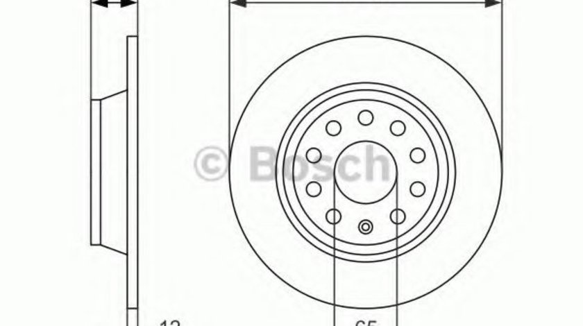 Disc frana VW GOLF V (1K1) (2003 - 2009) BOSCH 0 986 479 247 piesa NOUA