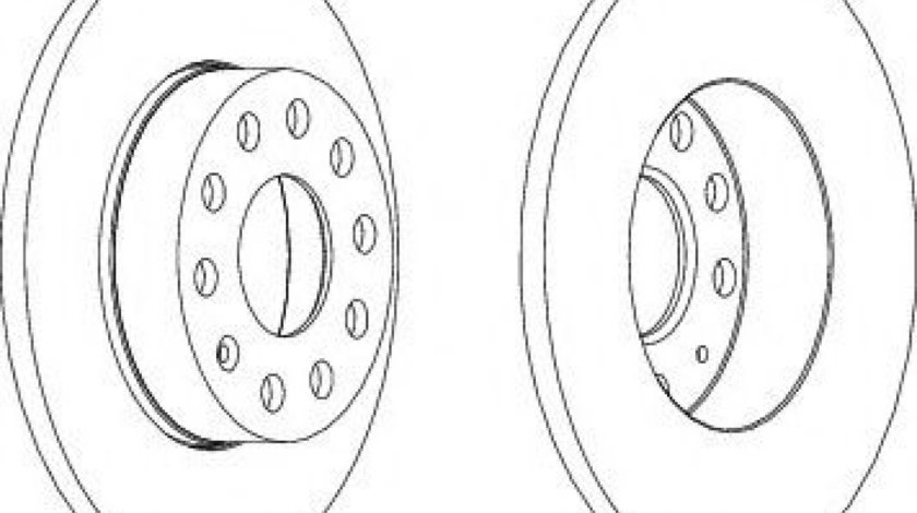 Disc frana VW GOLF V (1K1) (2003 - 2009) FERODO DDF1276 piesa NOUA